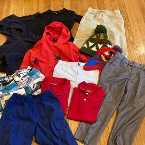 Boys size 5-6 bundle with hoodies, polos, hats, formal pants and a swimsuit!